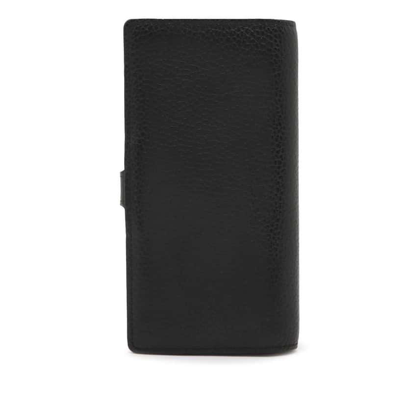 Louis Vuitton Taurillon Capucine Vertical Wallet Black Leather Good condition - Back View