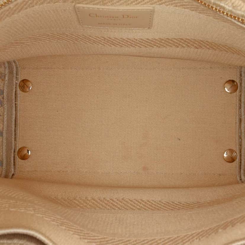 Dior Medium Embroidered Lace 3D Macrame Lady D Lite Brown Good condition - Model View