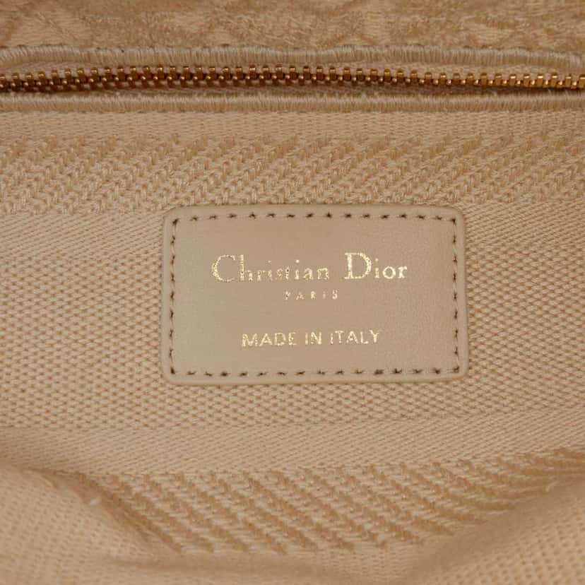 Dior Medium Embroidered Lace 3D Macrame Lady D Lite Brown Good condition - Box View