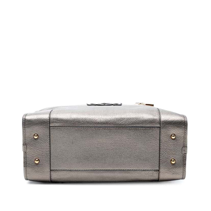 Loewe Metallic Goatskin Amazona 36 Gold Leather Good condition - Inside View