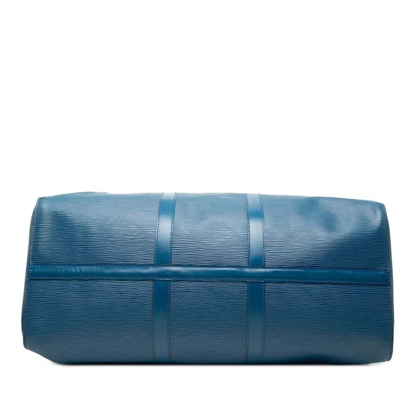 Louis Vuitton Epi Keepall 50 Blue Leather Good condition - Inside View