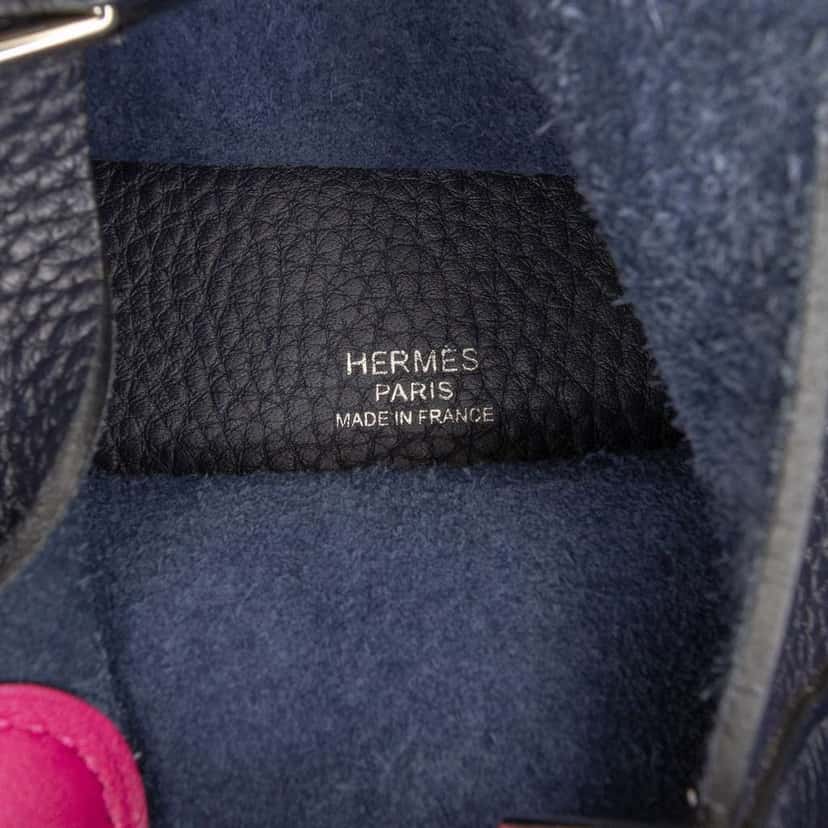 Hermès Clemence and Swift Picotin Lock 18 Eclat Blue Leather Good condition - Box View