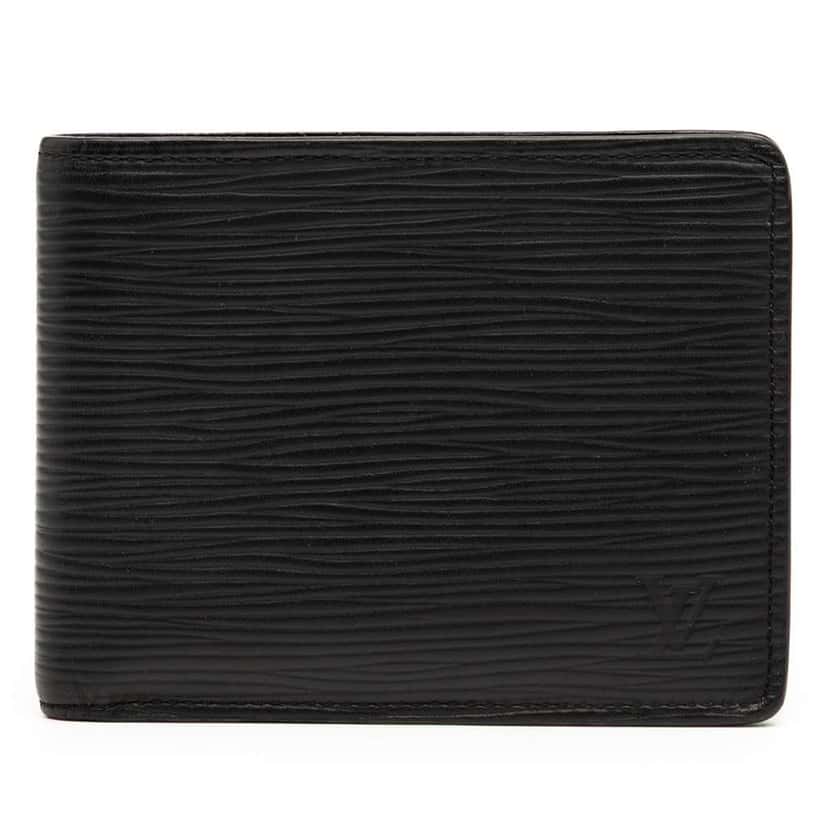 Louis Vuitton Epi Multiple Wallet Black Leather Good condition - Front View