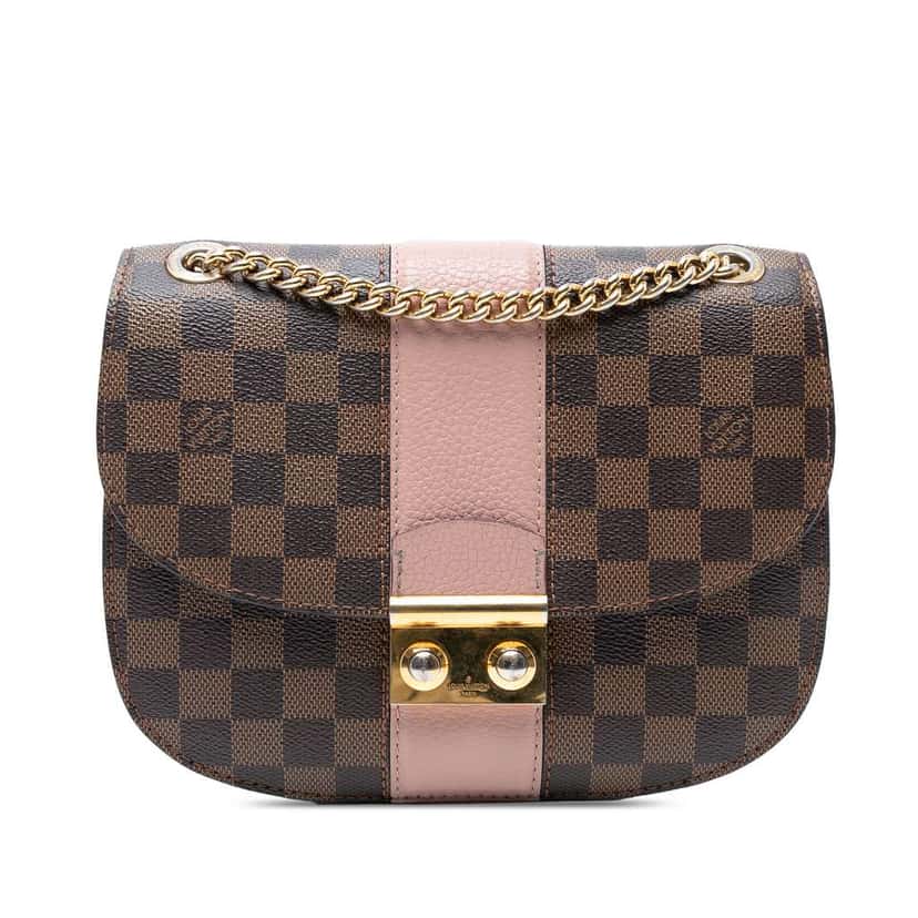 Louis Vuitton Damier Ebene Cuir Taurillon Wight Brown Very good condition - Front View