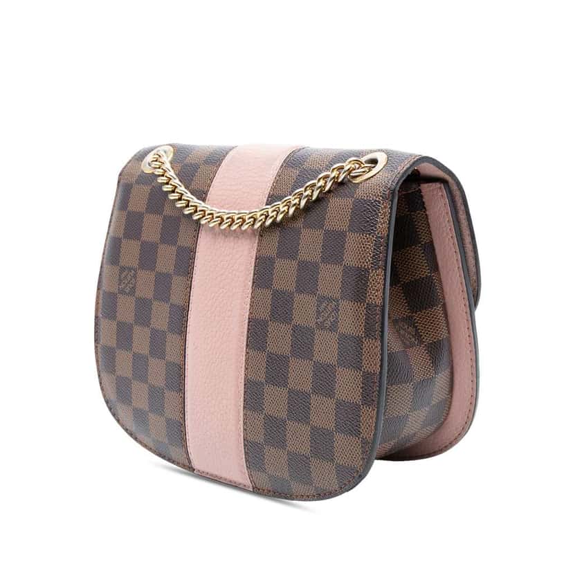Louis Vuitton Damier Ebene Cuir Taurillon Wight Brown Very good condition - Back View