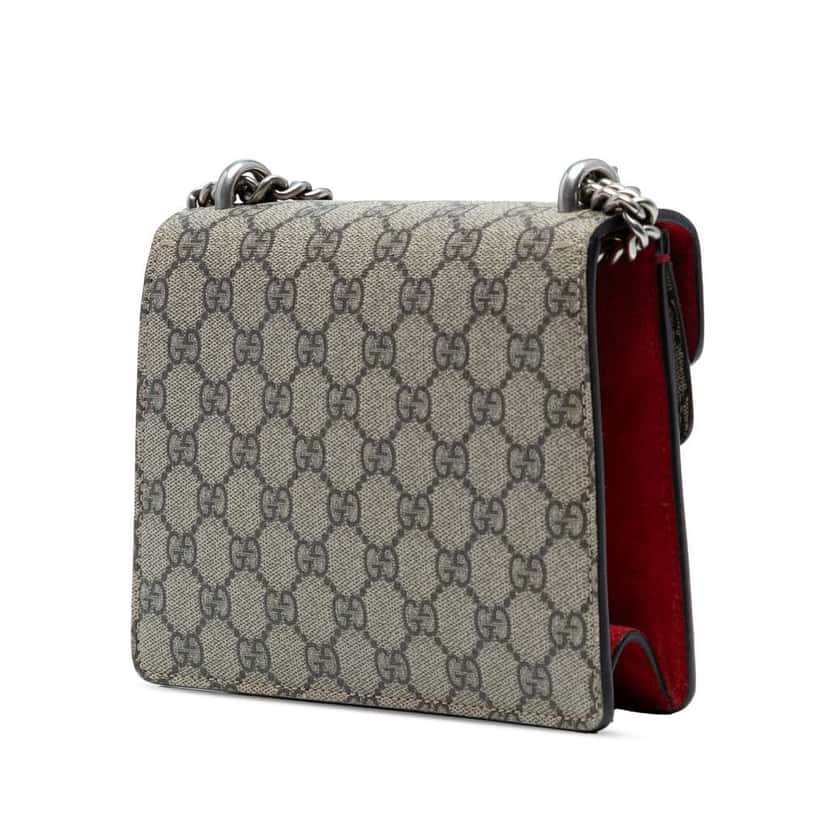 Gucci Small GG Supreme Dionysus Crossbody Brown Canvas Good condition - Back View