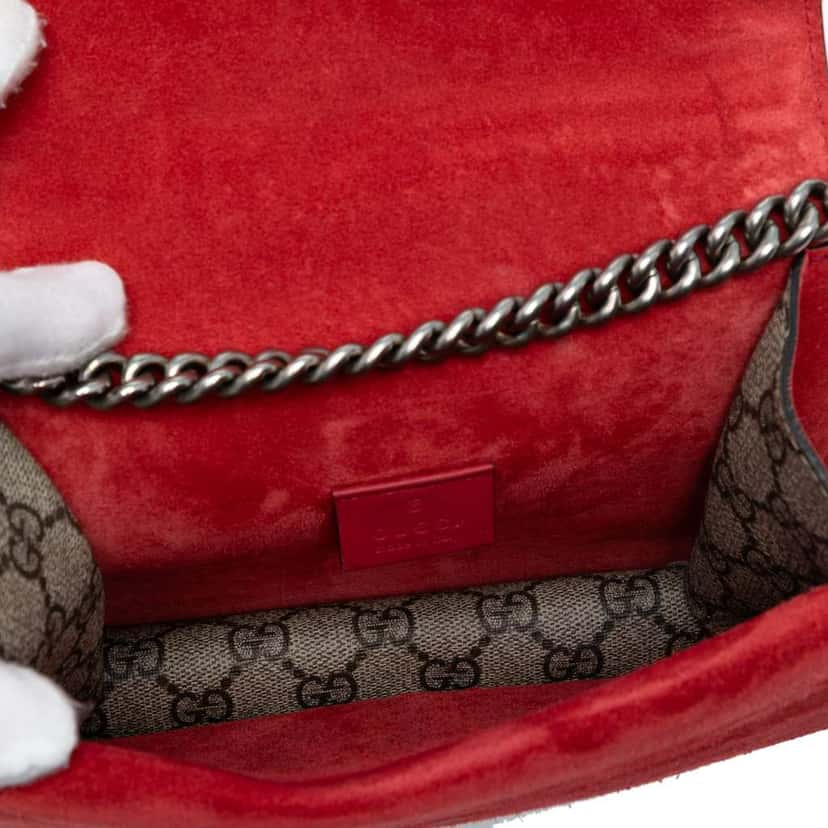 Gucci Small GG Supreme Dionysus Crossbody Brown Canvas Good condition - Model View