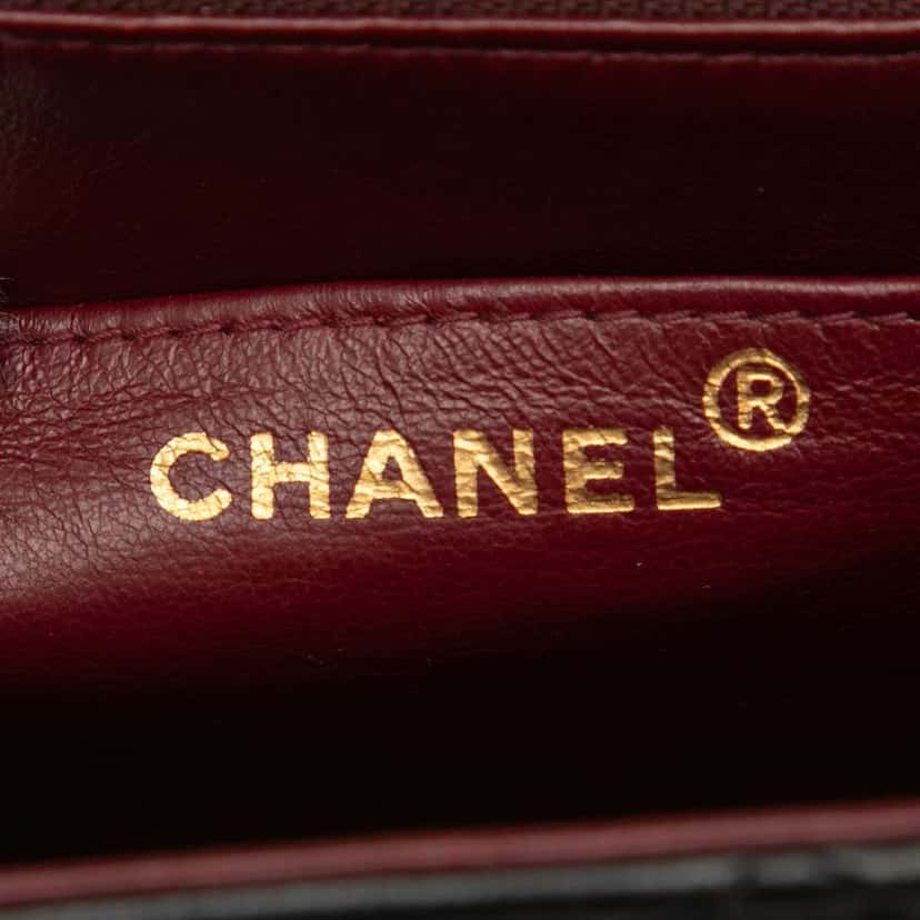 Chanel Quilted Lambskin XL Square Flap Black Leather Very good condition - Box View