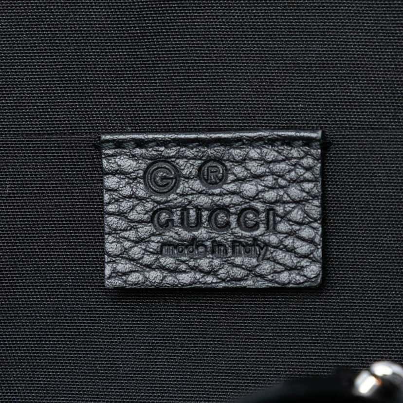 Gucci Mini Leather Web Dome Satchel Black Leather Good condition - Box View