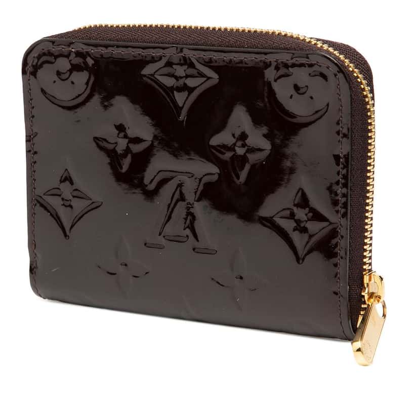 Louis Vuitton Monogram Vernis Zippy Coin Purse Purple Leather Good condition - Back View