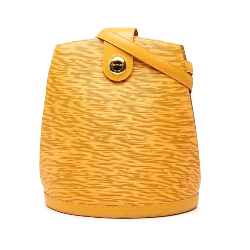 Louis Vuitton Epi Cluny Yellow Leather Good condition - Front View