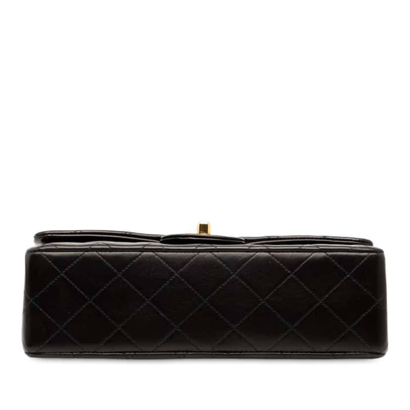 Chanel Small Classic Lambskin Double Flap Black Leather Good condition - Inside View