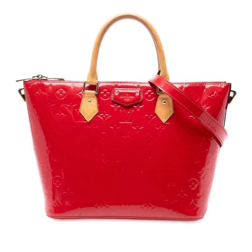Louis Vuitton Monogram Vernis Montebello MM Red Leather Good condition - Front View