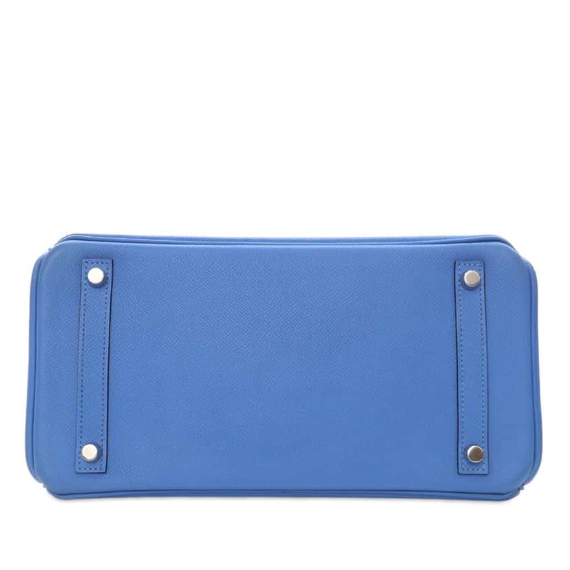 Hermès Epsom Birkin Retourne 30 Blue Leather Good condition - Model View