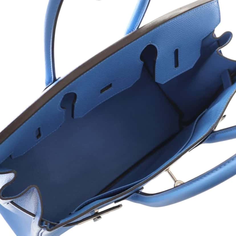 Hermès Epsom Birkin Retourne 30 Blue Leather Good condition - Box View