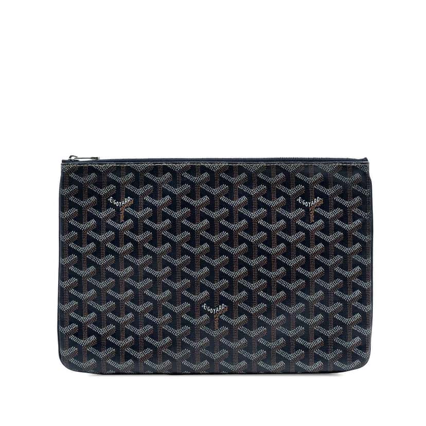 Goyard Goyardine Senat MM Blue Canvas Good condition - Front View