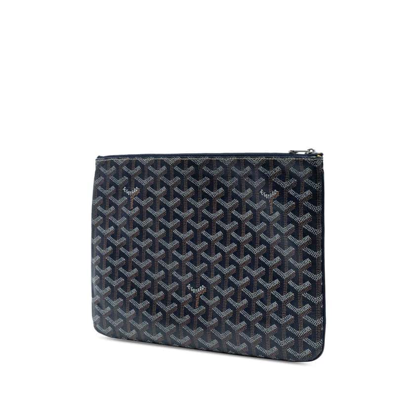 Goyard Goyardine Senat MM Blue Canvas Good condition - Back View