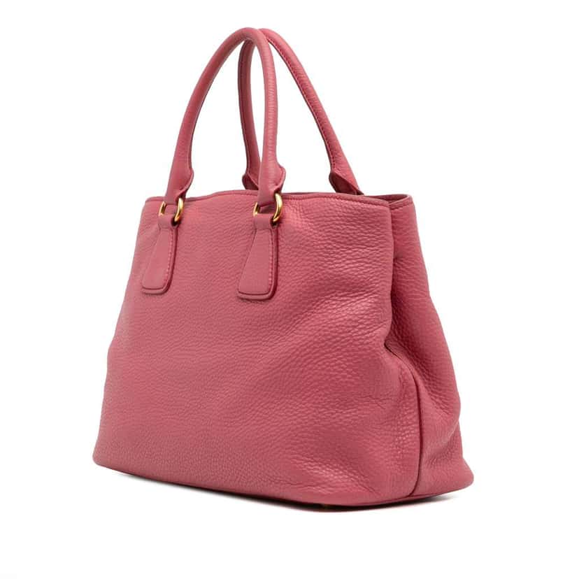 Prada Vitello Daino Open Convertible Tote Pink Leather Good condition - Back View
