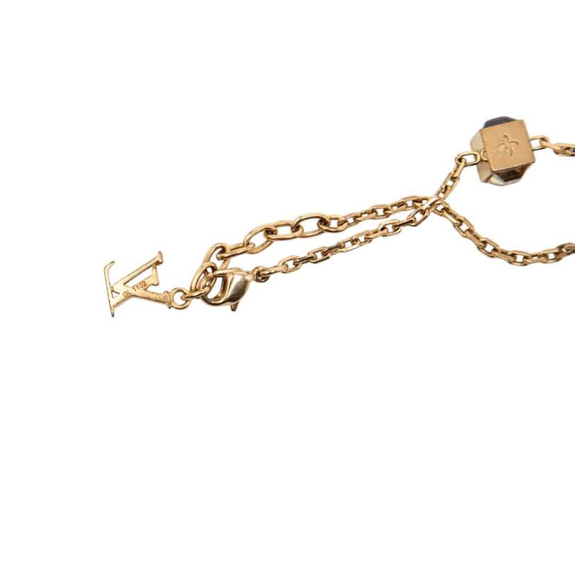 Louis Vuitton Gold Plated Gamble Crystal Bracelet Gold Metal Good condition - Box View