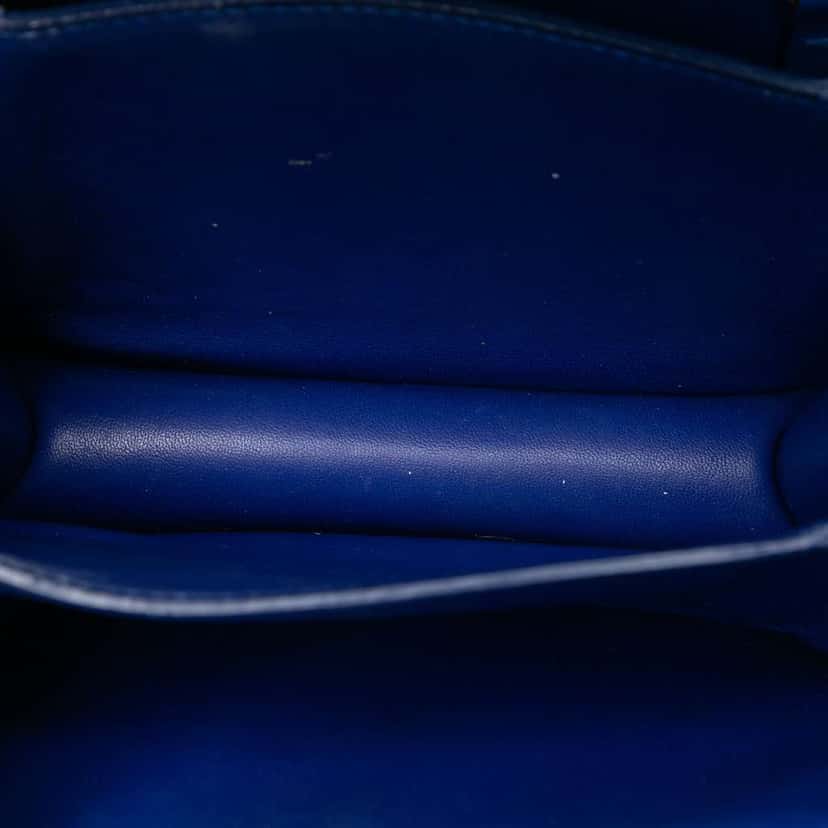 Celine Small Calfskin Classic Box Blue Leather Good condition - Model View