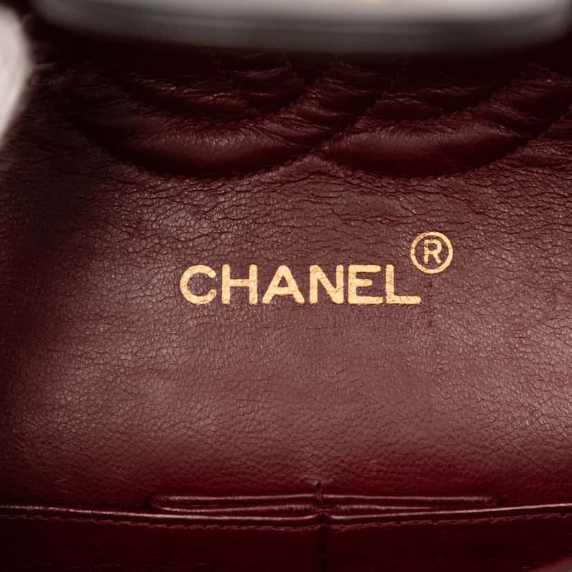 Chanel Medium Classic Lambskin Double Flap Black Leather Good condition - Box View