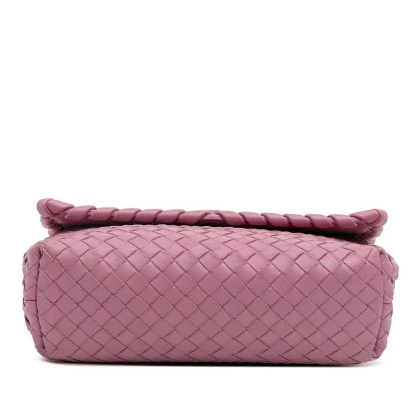 Bottega Veneta Baby Nappa Intrecciato Olimpia Crossbody Pink Leather Very good condition - Inside View