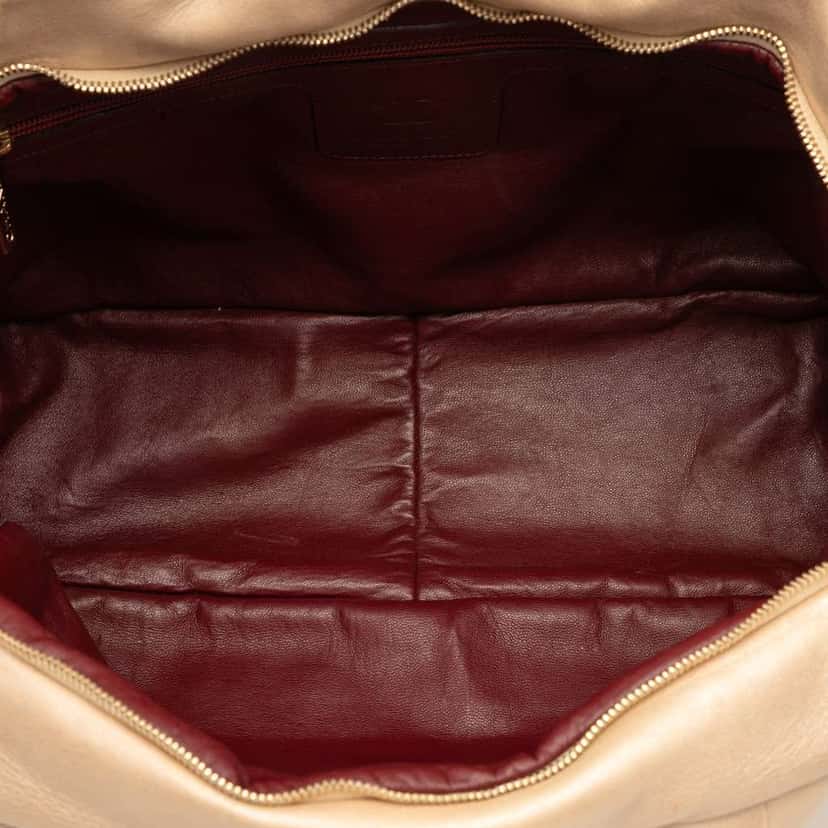 Chanel Quilted Lambskin Coco Cocoon Bowler Bag Brown Leather Good condition - Model View