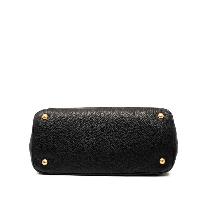 Prada Vitello Daino Open Convertible Tote Black Leather Good condition - Inside View