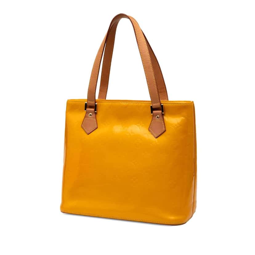 Louis Vuitton Monogram Vernis Houston Yellow Leather Good condition - Back View