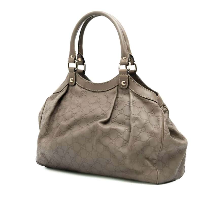 Gucci Medium Guccissima Sukey Tote Brown Leather Good condition - Back View