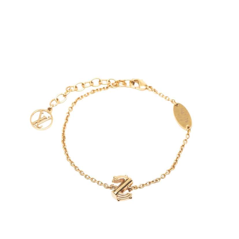 Louis Vuitton Gold Plated Brass LV & Me S Bracelet Gold Brass Good condition - Front View