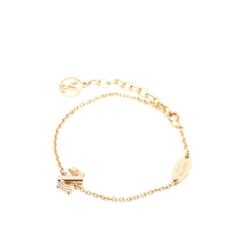 Louis Vuitton Gold Plated Brass LV & Me S Bracelet Gold Brass Good condition - Back View