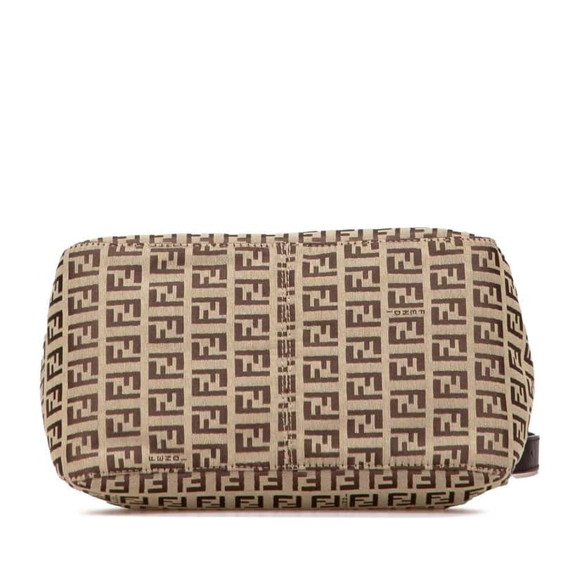 Fendi Zucchino Canvas Double Flap Mamma Brown Canvas Good condition - Inside View