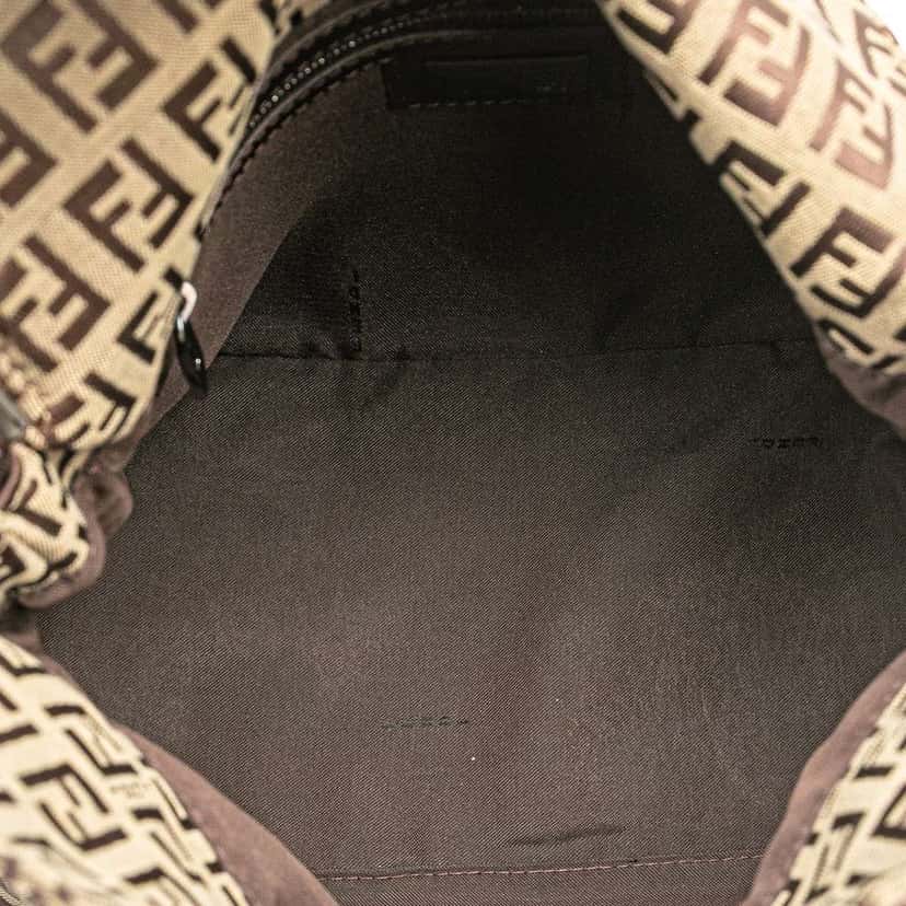 Fendi Zucchino Canvas Double Flap Mamma Brown Canvas Good condition - Model View