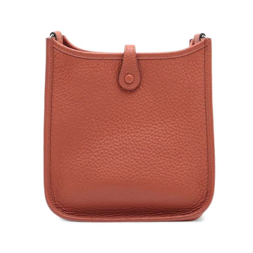 Hermès Clemence Evelyne Amazone 16 Brown Leather Good condition - Back View