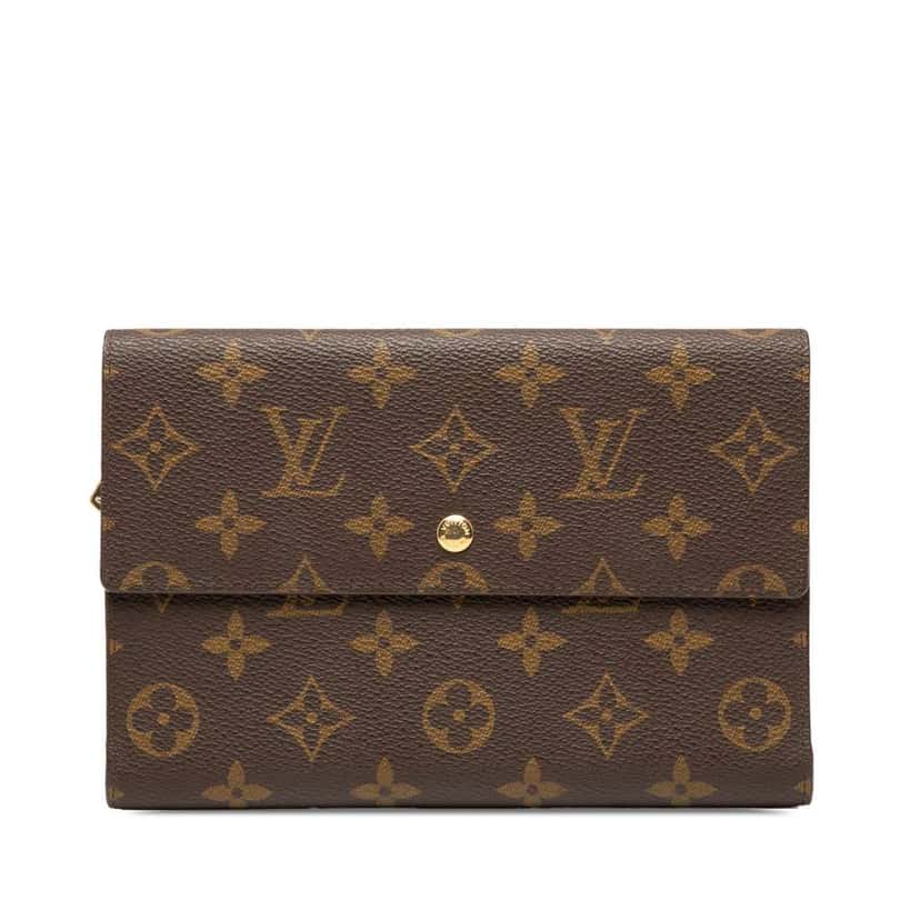 Louis Vuitton Monogram Passport Organizer Wallet Brown Good condition - Front View