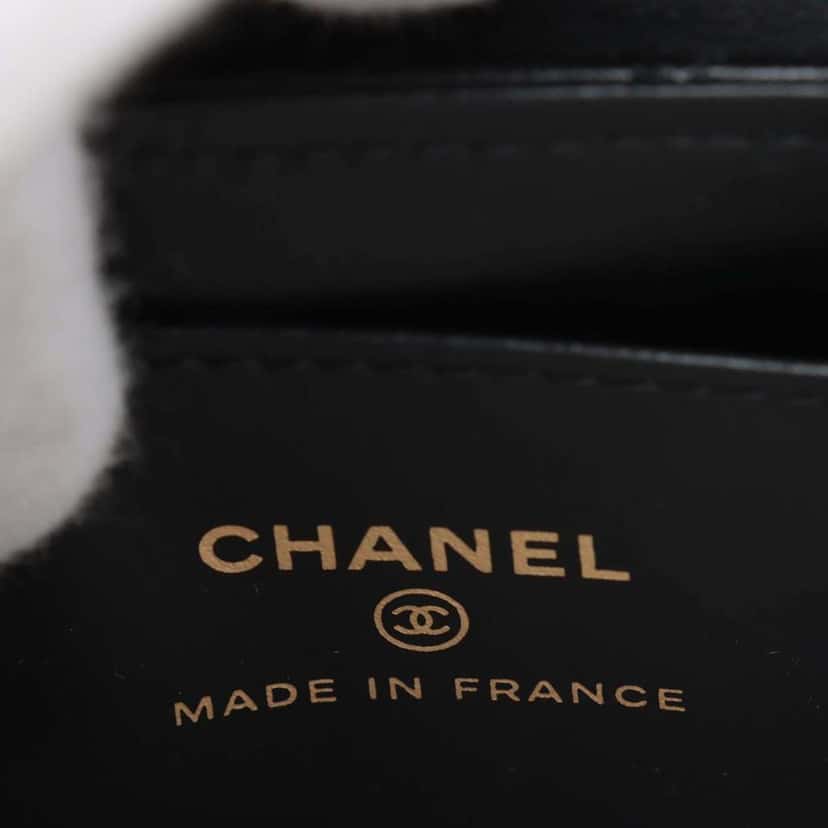 Chanel Mini Nano Aged Calfskin Kelly Shopper Bag Black Leather Very good condition - Model View