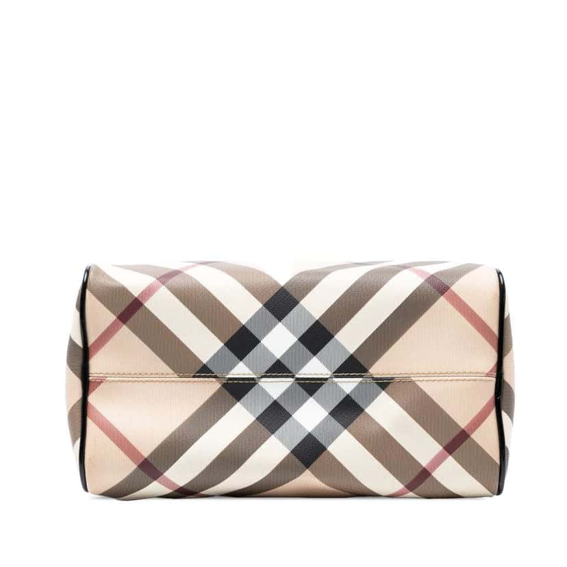 Burberry Supernova Check Canvas Chester Boston Bag Brown Canvas Good condition - Inside View