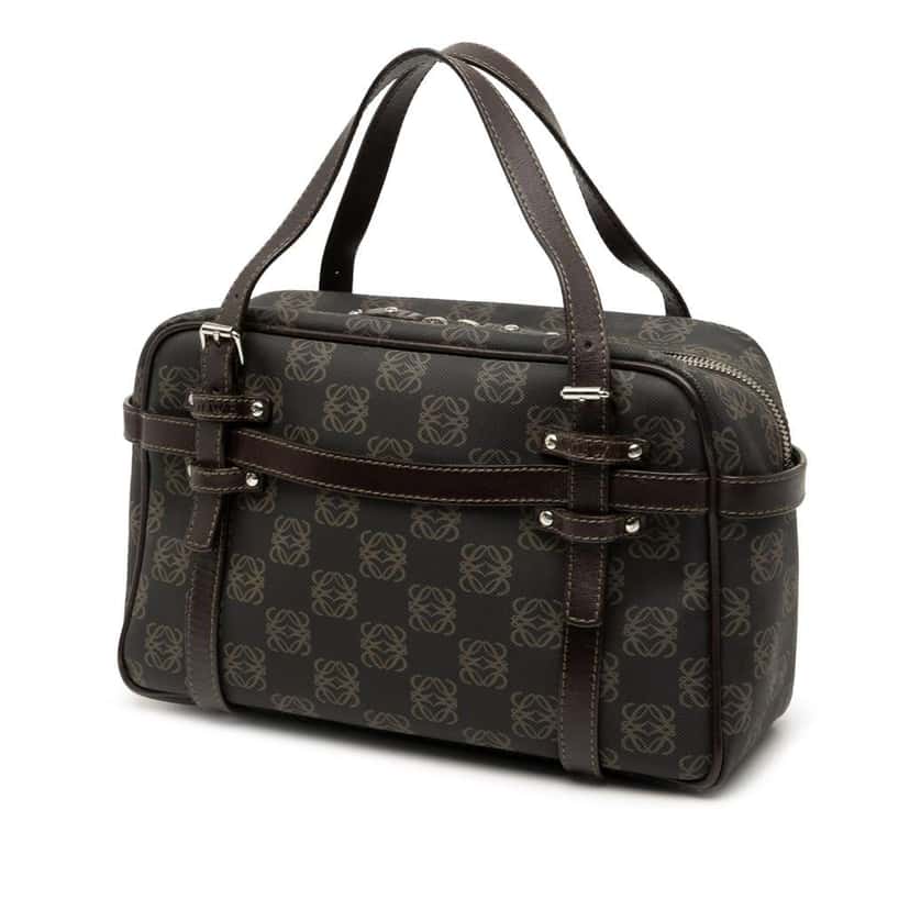 Loewe Anagram Coated Canvas Handbag Brown Canvas Very good condition - Back View