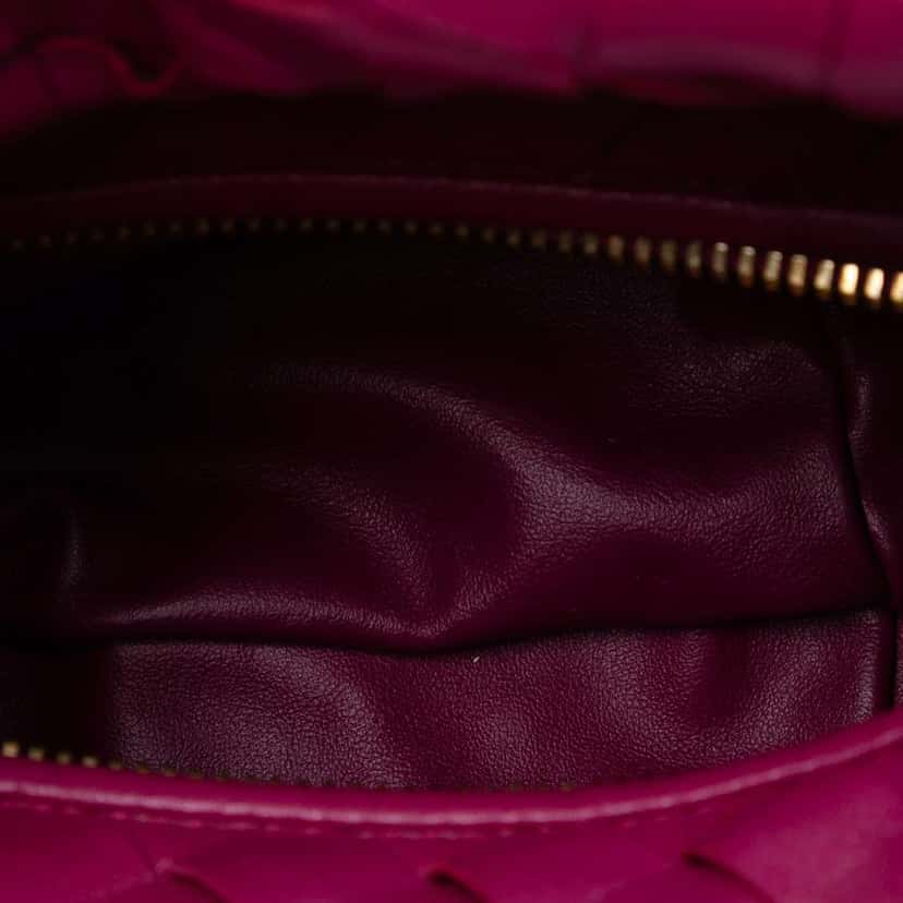 Bottega Veneta Mini Nappa Intrecciato Jodie Pink Leather Good condition - Model View