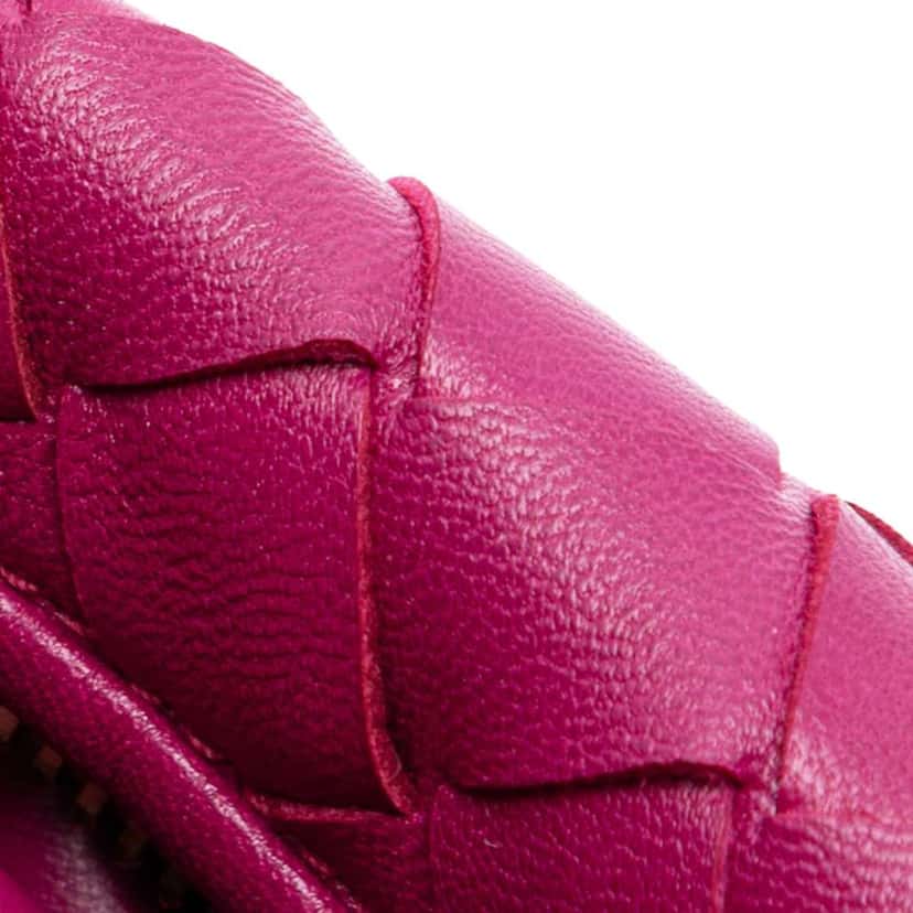 Bottega Veneta Mini Nappa Intrecciato Jodie Pink Leather Good condition - Box View