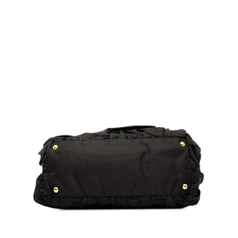 Prada Tessuto Origami Pleated Tote Black Good condition - Inside View