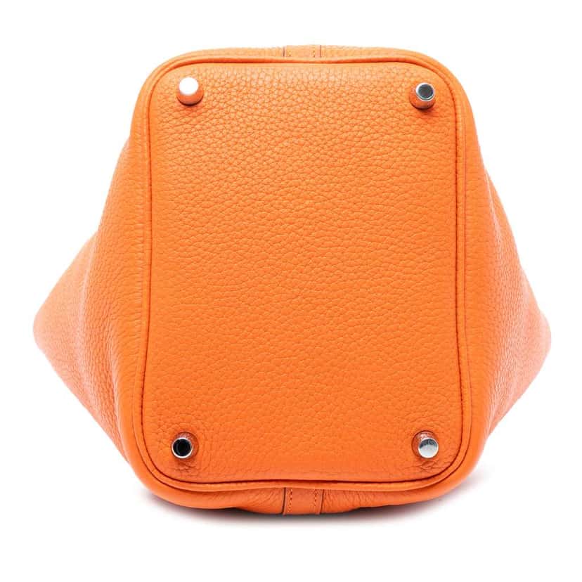 Hermès Clemence Picotin Lock 18 Orange Leather Good condition - Inside View
