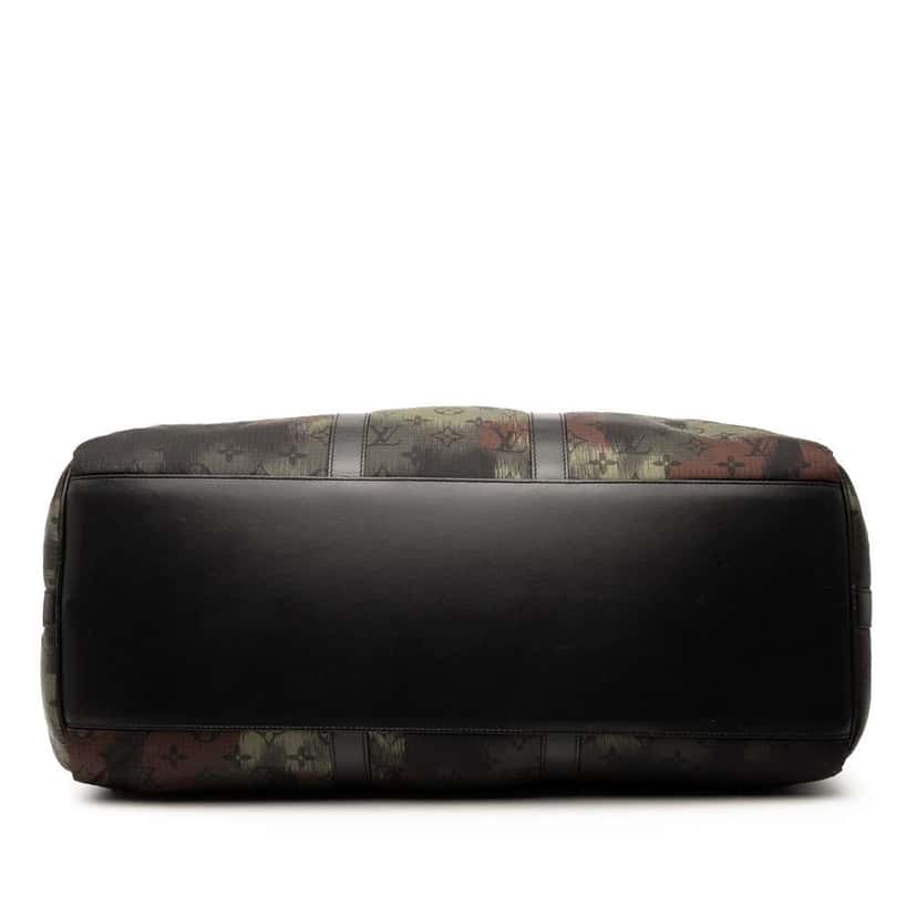 Louis Vuitton Monogram Camouflage Nylon Keepall Bandouliere 50 Green Good condition - Inside View