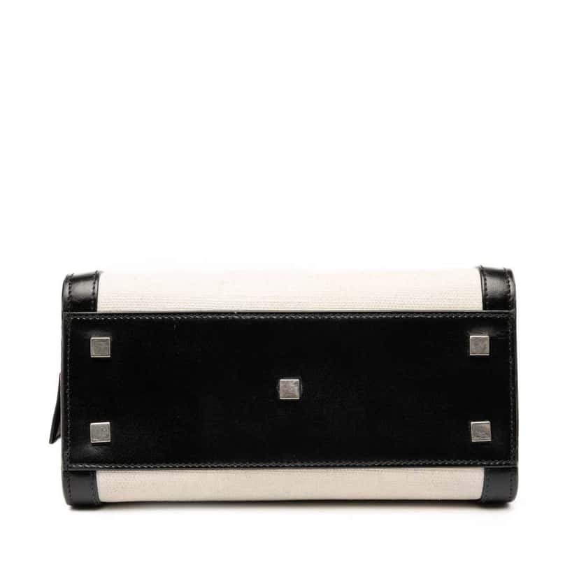 Saint Laurent Small Canvas Uptown Satchel White Canvas Good condition - Inside View