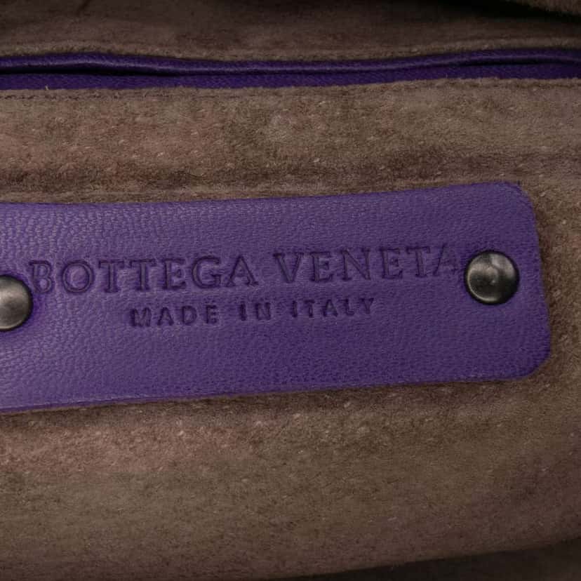 Bottega Veneta Nappa Intrecciato Cube Crossbody Purple Leather Very good condition - Box View