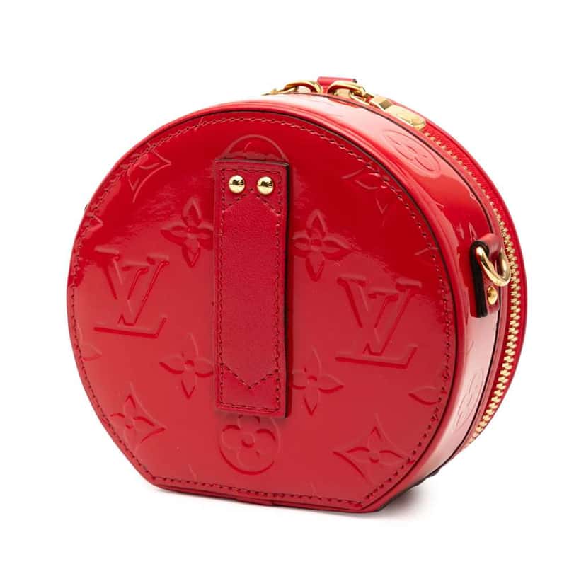 Louis Vuitton Monogram Vernis Mini Boite Chapeau Souple Red Leather Good condition - Back View