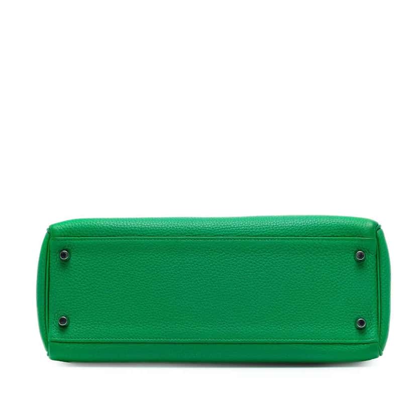 Hermès Togo Kelly II Retourne 32 Green Leather Good condition - Inside View