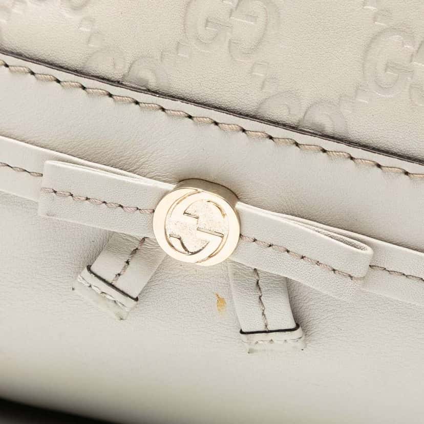 Gucci Guccissima Mayfair Satchel White Leather Good condition - Box View