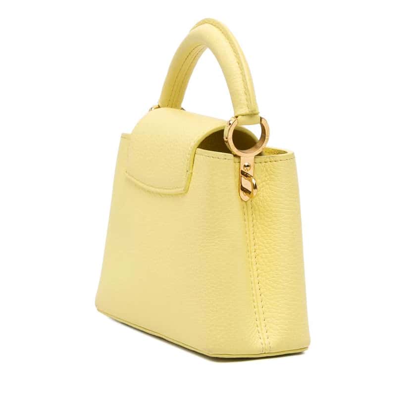 Louis Vuitton Taurillon Mini Capucines Yellow Leather Good condition - Back View